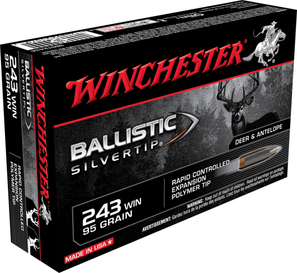 WINCHESTER BALLISTIC SILVERTIP CAL 243 95 GR /  20