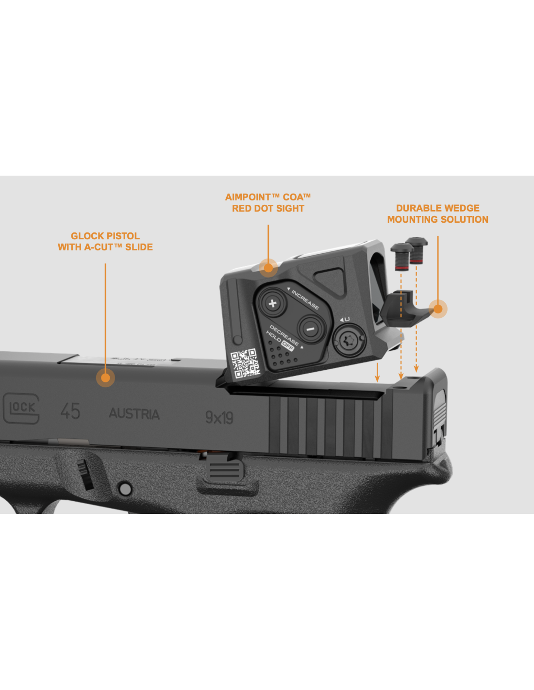 GLOCK - 47 MOS - A-CUT COMBO AIMPOINT COA - CAL 9 X 19 – Image 8