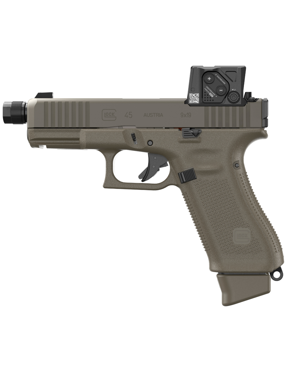 GLOCK - 45 GEN5 HUNTER MOS - FILETE - CAL 9X19 13.5X100 COA – Image 4