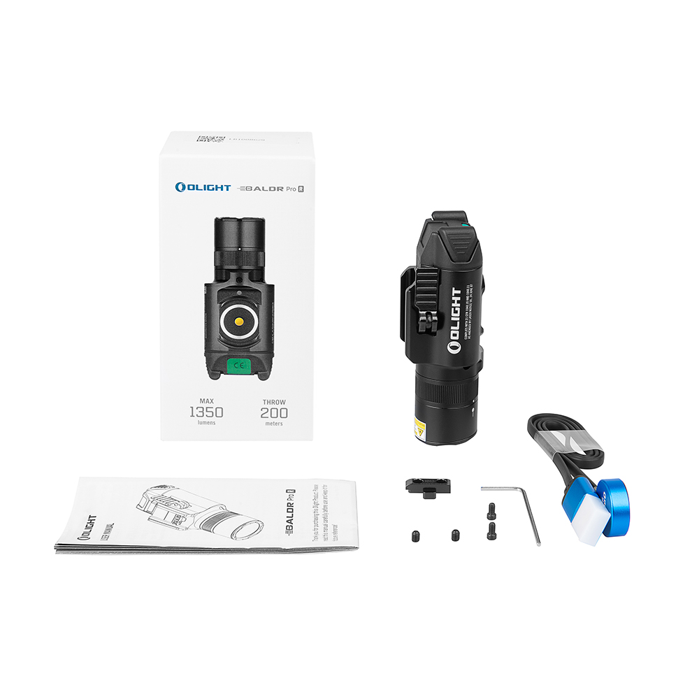 OLIGHT - BALDR "PRO" R LAMPE + LASER VERT RAIL 1350 LED – Image 3