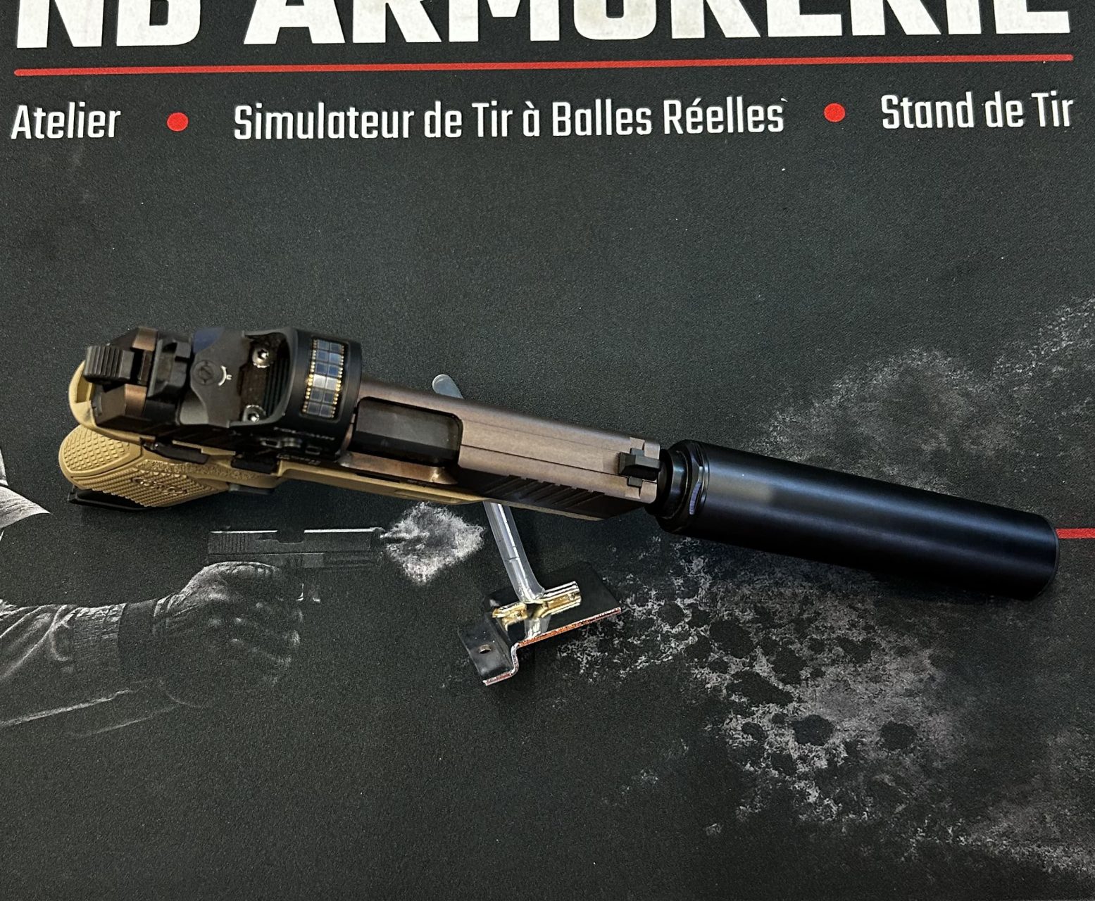 FN HERSTAL 502 TACTICAL – .22 LONG RIFLE – HOLOSUN 407C + A-TEC – ÉTAT NEUF – Image 3